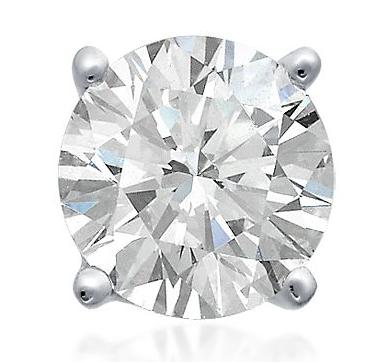 GENUINE NATURAL DIAMOND STUDS IN 950 PLATINUM- 1.00CT.